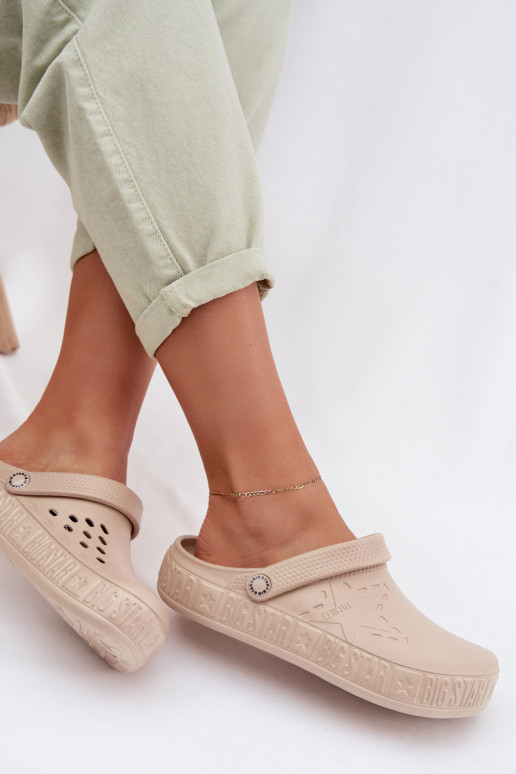 Women's Foam Clogs Big Star TT274A083 Beige