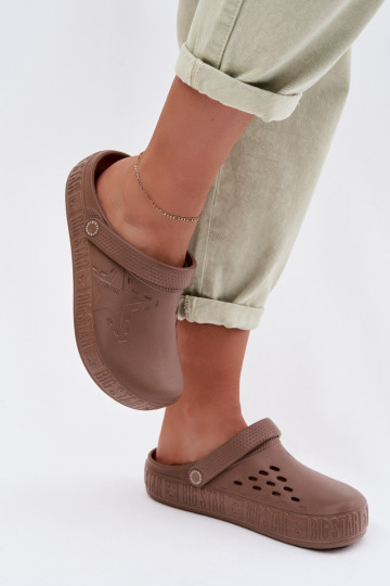 Women's Foam Chodaki Slides Big Star TT274A085 Brown