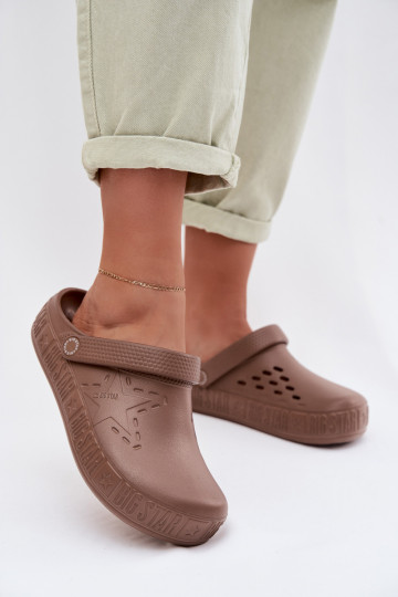 Women's Foam Chodaki Slides Big Star TT274A085 Brown 2