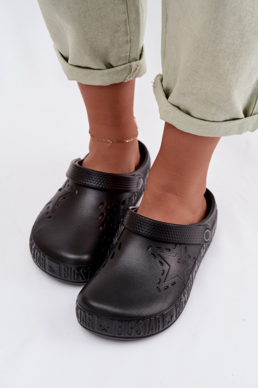 Klapki Chodaki Damskie Piankowe Big Star TT274A084 Czarne