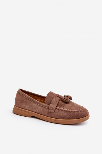 Women's Suede Moccasins Brown Dansitu