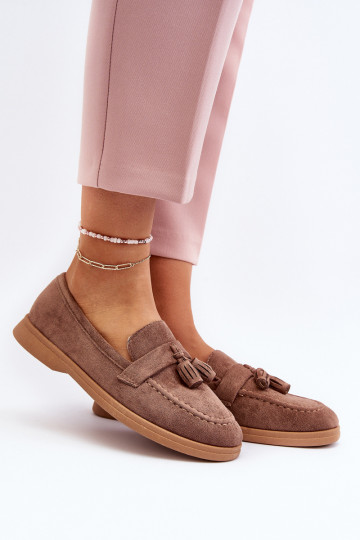 Women's Suede Moccasins Brown Dansitu 2