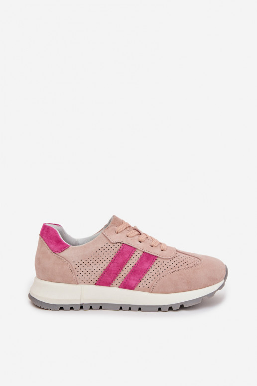 Women's Sneakers Made of Natural Suede Pink Marceline