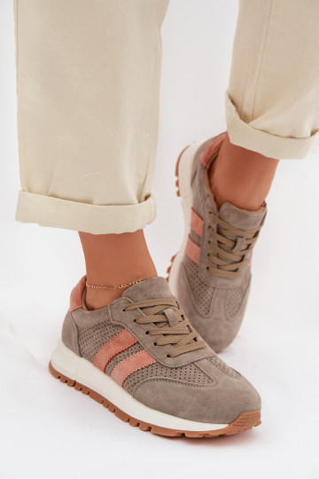 Women's Sneakers Made of Natural Suede Dark Green Marceline