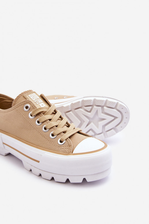 Fabric Platform Sneakers Big Star LL274154 Beige