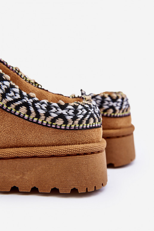 Children's Slippers Slipped Insulated Camel Olivane