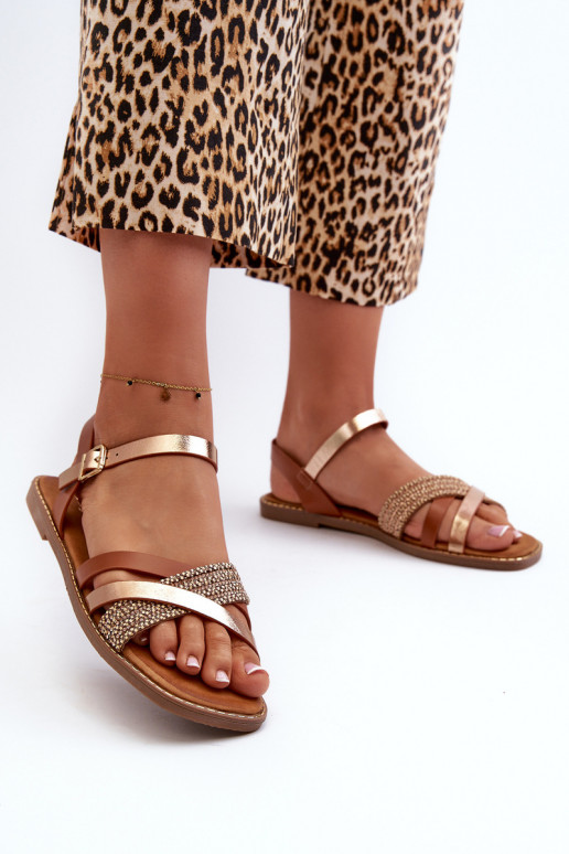 Women's Sandals Made of Eco Leather Sergio Leone SK085H Brown