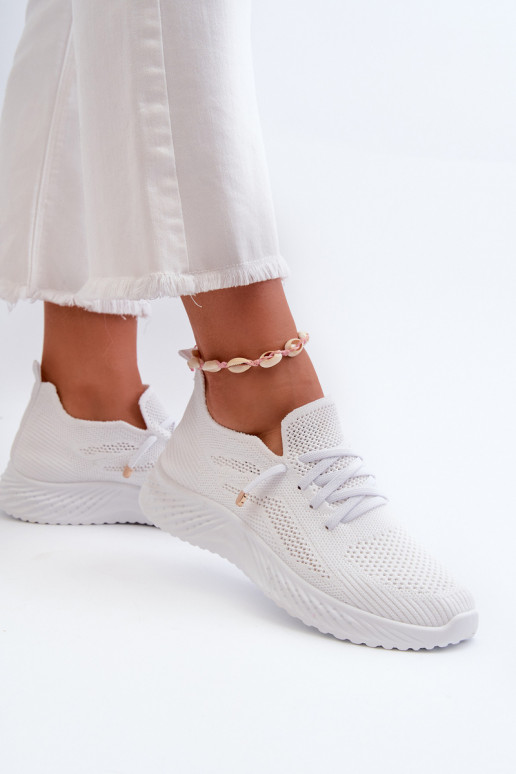 White Women's Slip-On Sports Shoes Jagelia