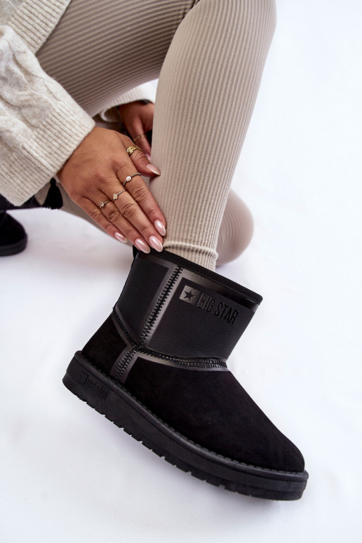 Damskie Wsuwane Śniegowce Big Star KK274614 Czarne