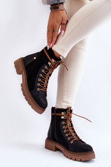 Black Suede Trapper Boots Alette 2