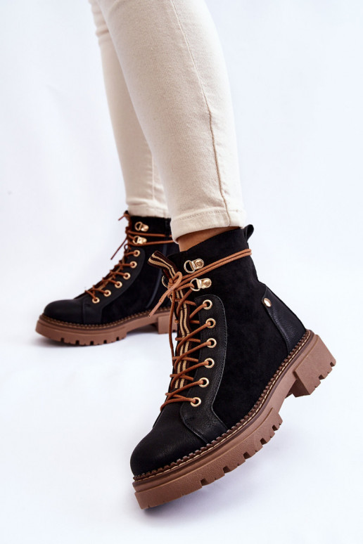 Black Suede Trapper Boots Alette