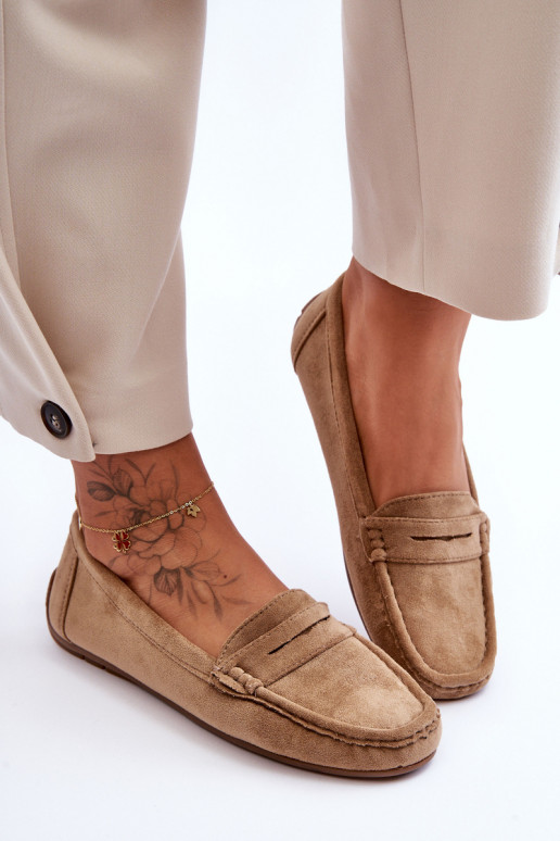 Women's Suede Moccasins Brown Lenvie