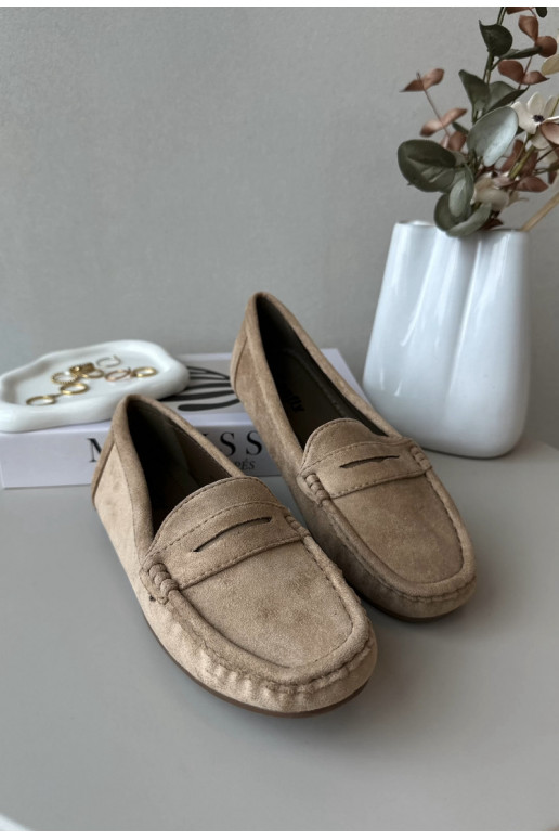 Women's Suede Moccasins Brown Lenvie