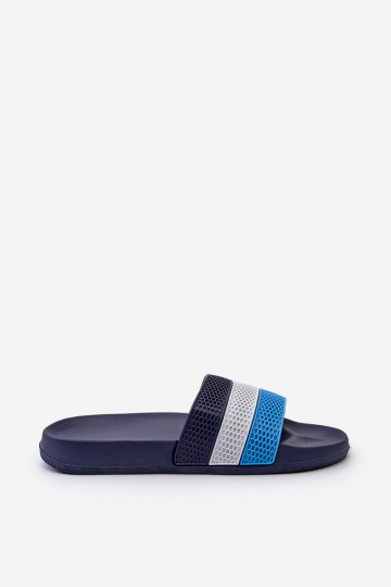 Classic Men's Flip-Flops with Straps Navy Sylri 2