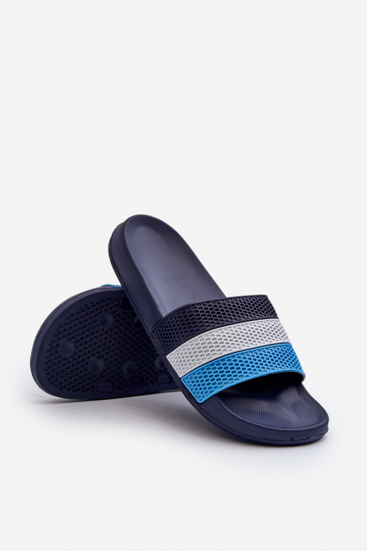 Classic Men's Flip-Flops with Straps Navy Sylri