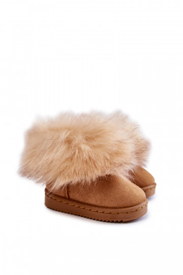 Children's Snow Boots With Eco Fur Light brown Ariana 2