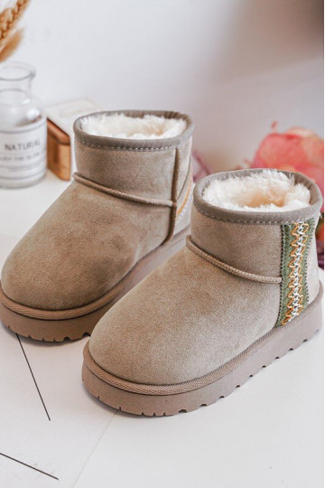 Children's Insulated Snow Boots Green Leonora 2