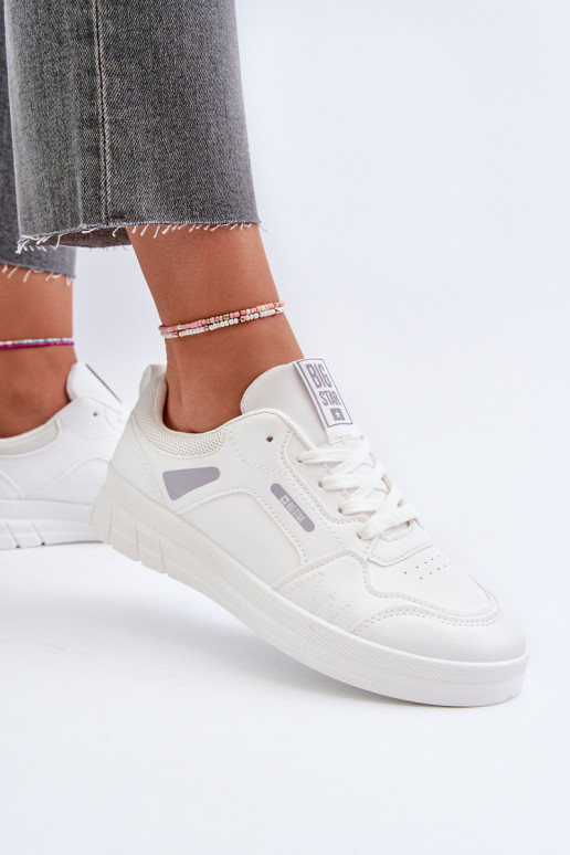 Damskie Sneakersy Memory Foam System Big Star NN274A483 Białe