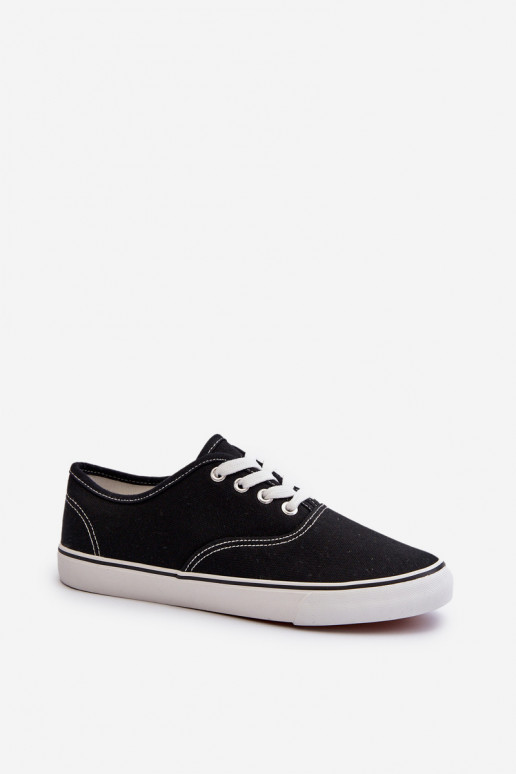 Women's Classic Black Sneakers Trainers Olvali