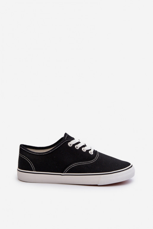Women's Classic Black Sneakers Trainers Olvali