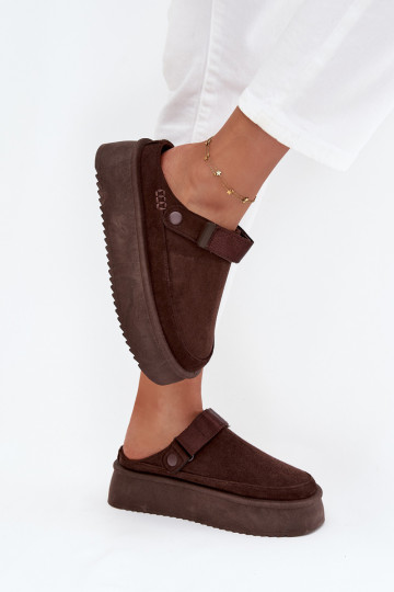 Women's Snow Boots Platform with Velcro Chocolate Jorielle