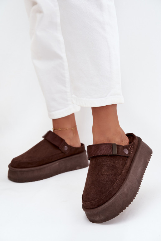 Women's Snow Boots Platform with Velcro Chocolate Jorielle