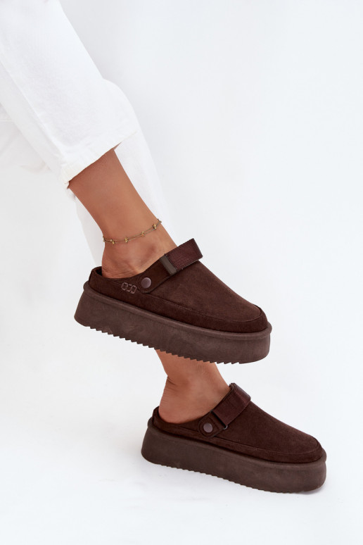 Women's Snow Boots Platform with Velcro Chocolate Jorielle