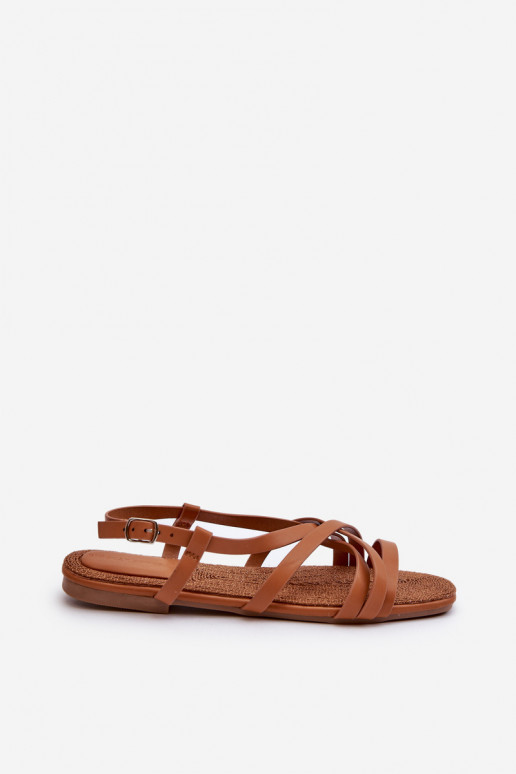 Flat Women's Sandals Big Star NN274013 Camel