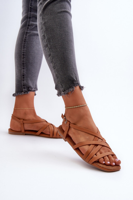 Flat Women's Sandals Big Star NN274013 Camel