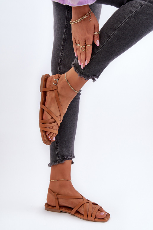 Flat Women's Sandals Big Star NN274013 Camel