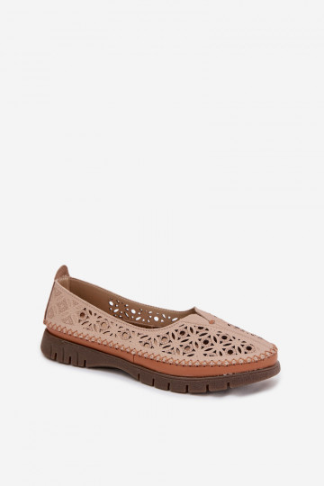 Women's Openwork Flats Sergio Leone SP-006 Pink 2