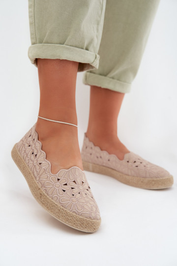 Women's Beige Platform Espadrilles Naloenma 2