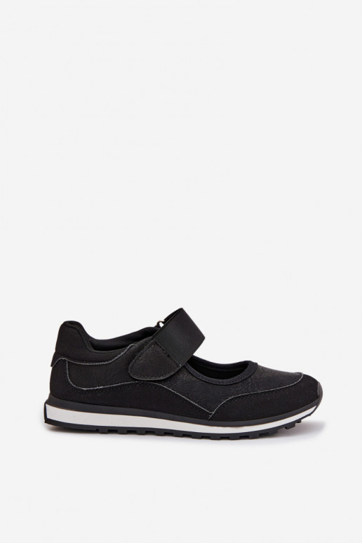 Women's Sports Shoes with Velcro Black Aveliette