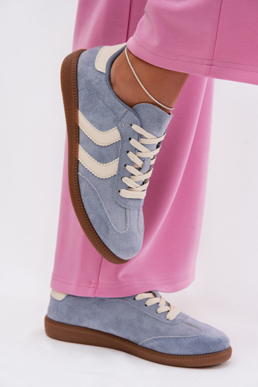 Women's Sneakers Made of Eco Suede Blue Jesavella