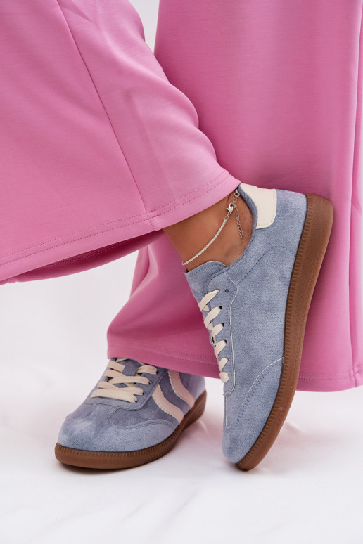 Women's Sneakers Made of Eco Suede Blue Jesavella