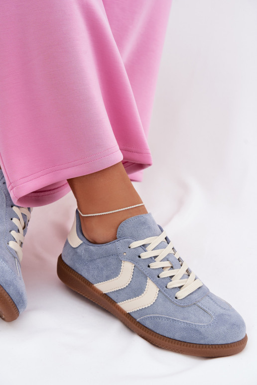Women's Sneakers Made of Eco Suede Blue Jesavella