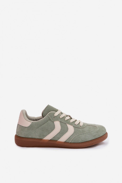 Women's Sneakers Made of Eco Suede Green Jesavella