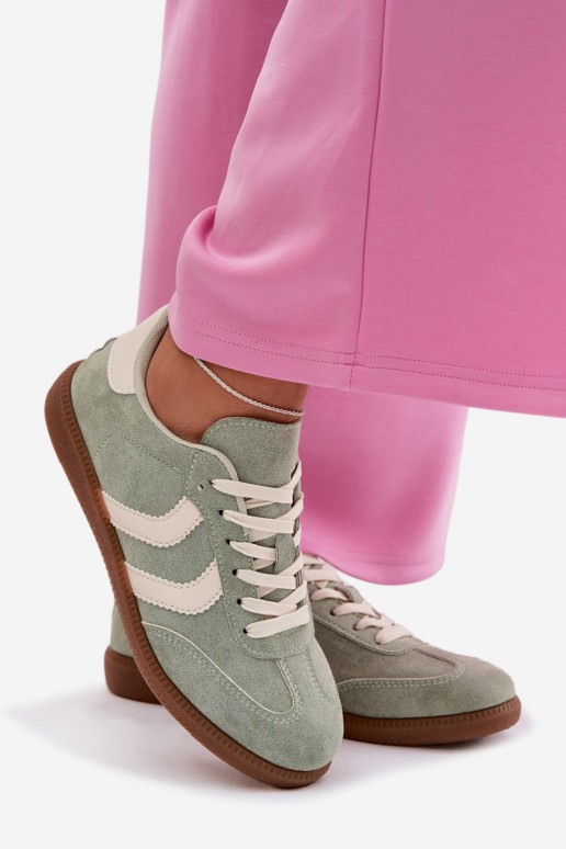 Women's Sneakers Made of Eco Suede Green Jesavella