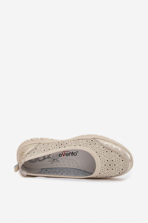 Beige Openwork Ballerinas Palorette
