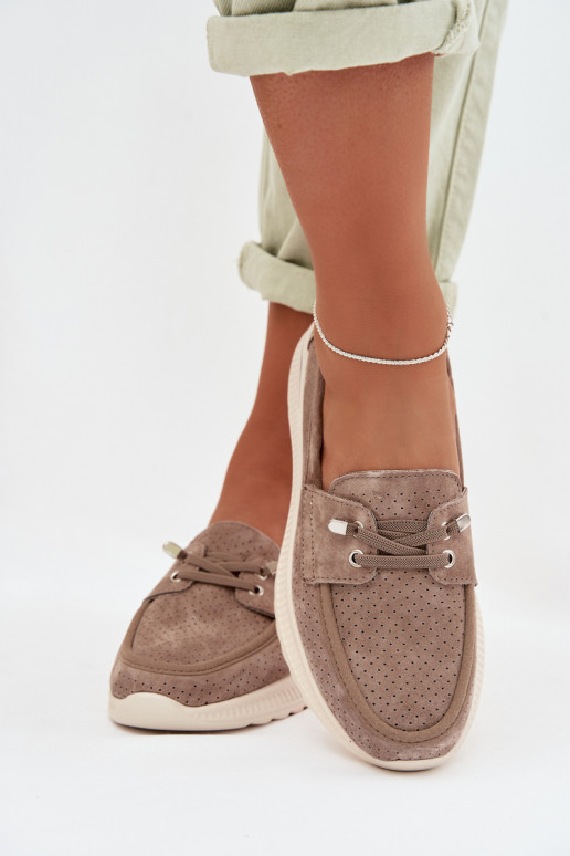 Beige Suede Loafers Selorette