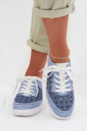 Leather Women's Loafers D&A GR61-5951 Blue