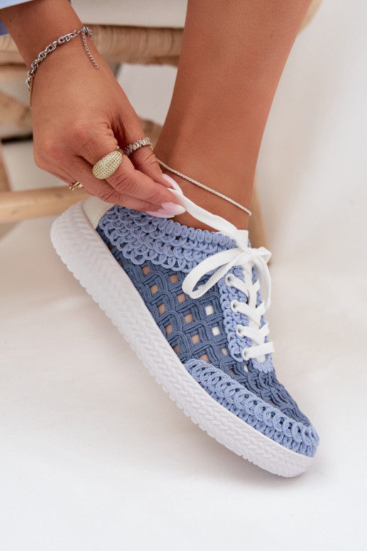 Leather Women's Loafers D&A GR61-5951 Blue