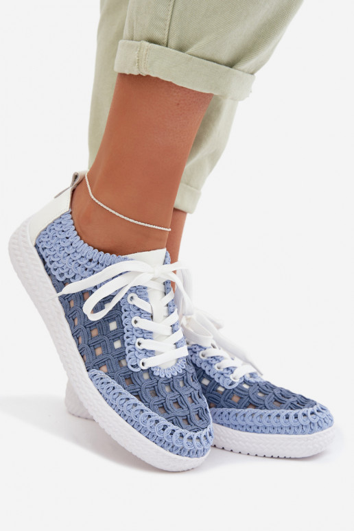 Leather Women's Loafers D&A GR61-5951 Blue