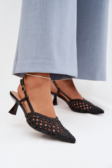 Women's Plecione Heeled Sandals Black Selinae 2