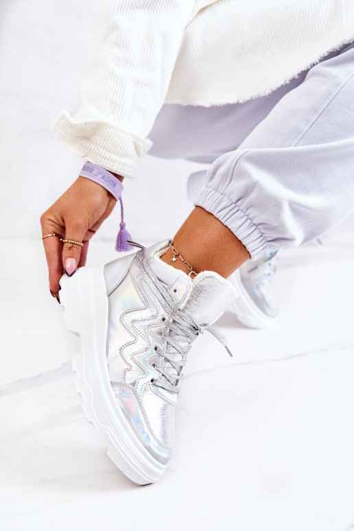 Sporty Boots Insulated Silver Joenne