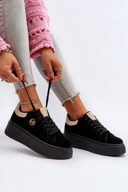 Women's Platform Sneakers Black Eshen