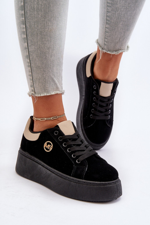 Women's Platform Sneakers Black Eshen