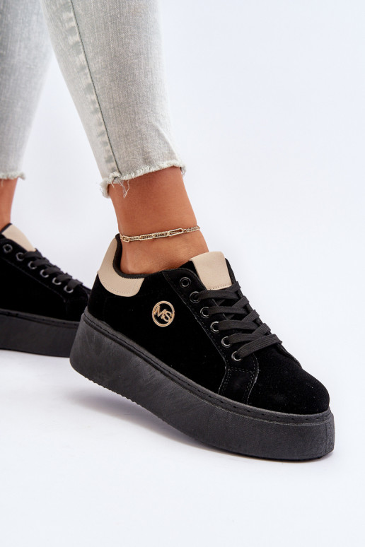 Women's Platform Sneakers Black Eshen