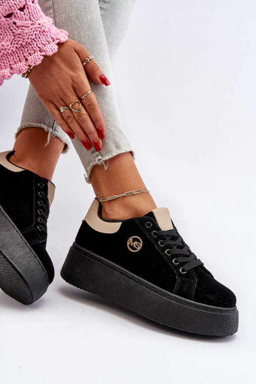 Women's Platform Sneakers Black Eshen
