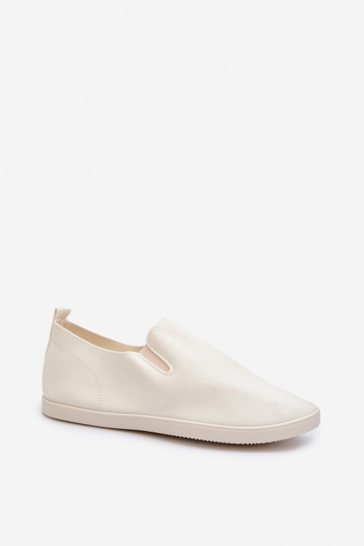 Damskie Tenisówki Trampki Slip-On Beżowe Lovinia